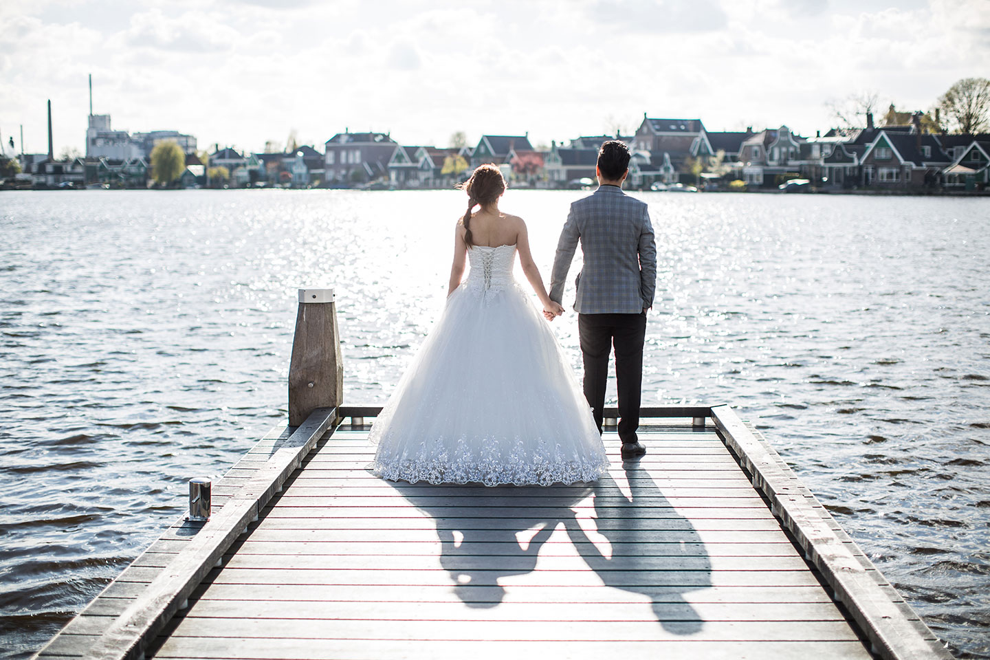 Asian couple during their prewedding shoot in the Netherlands