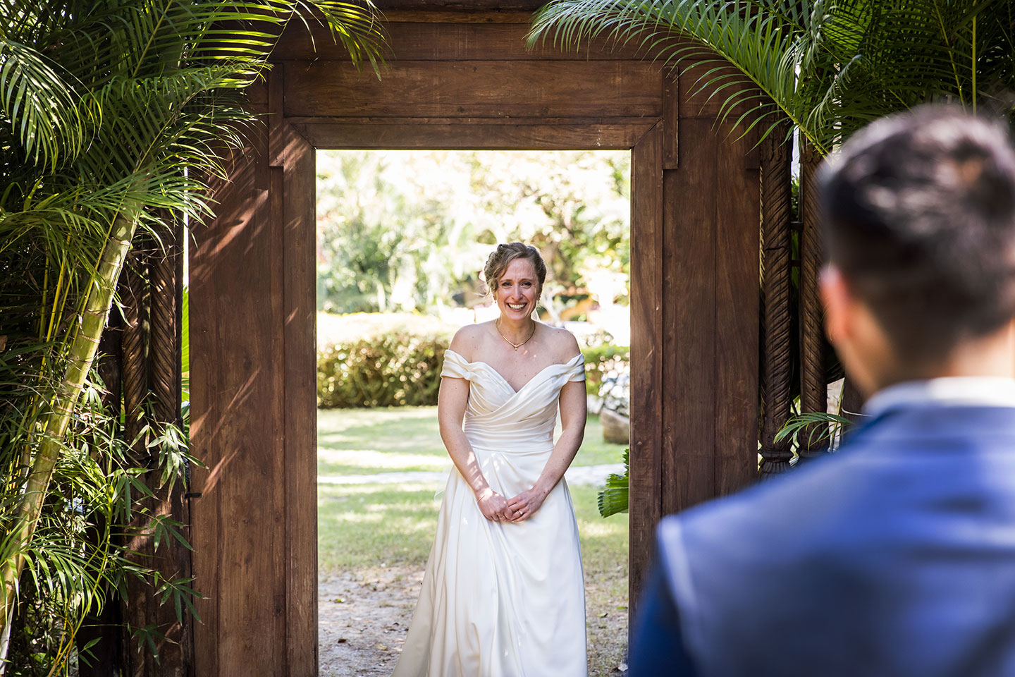 First look wedding in Mexico