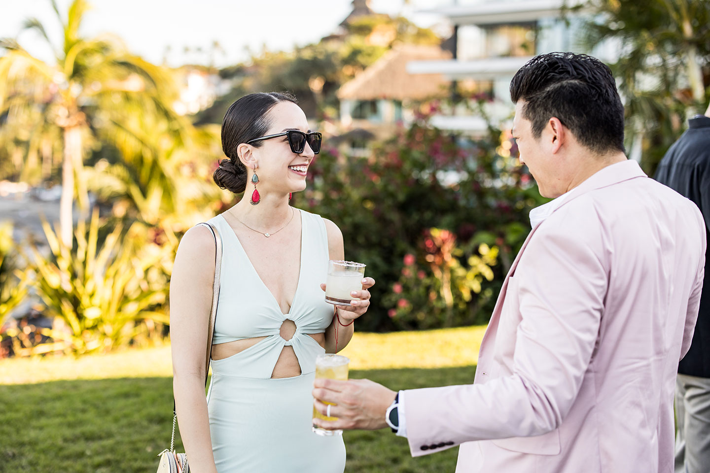 Guests during wedding at Don Pedro's Palapa in Sayulita Mexico