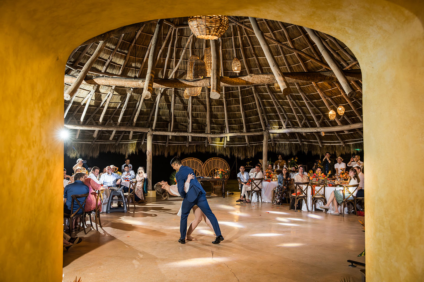 Wedding party at Don Pedro's Palapa in Sayulita Mexico