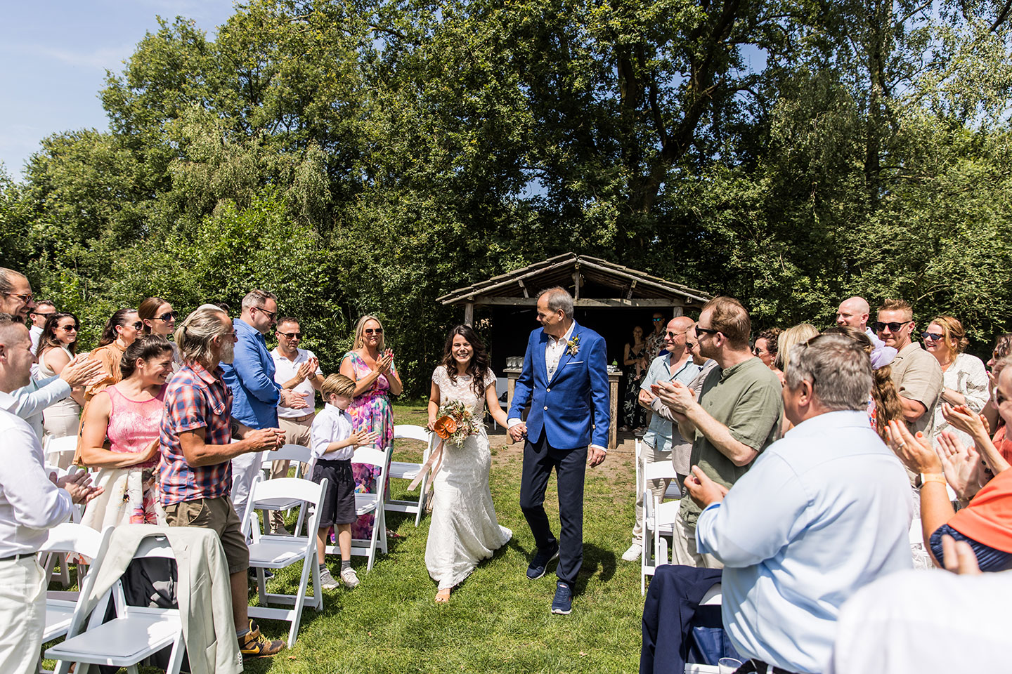 Ceremonie bruiloft bij de Heische Hoeve