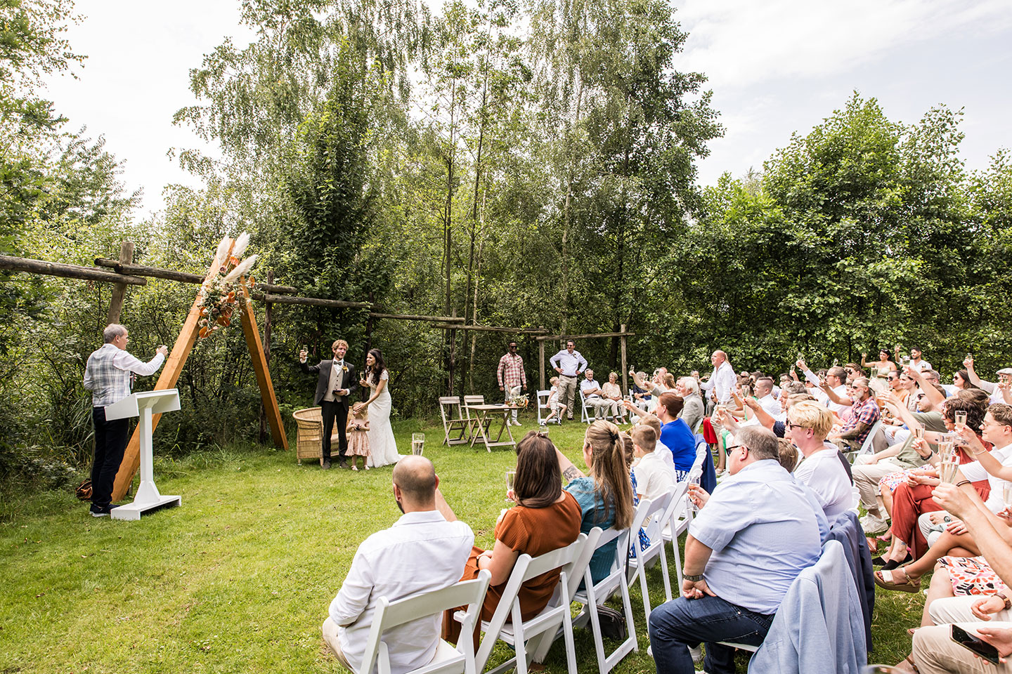 Fotografie van een bruiloft bij de Heische Hoeve