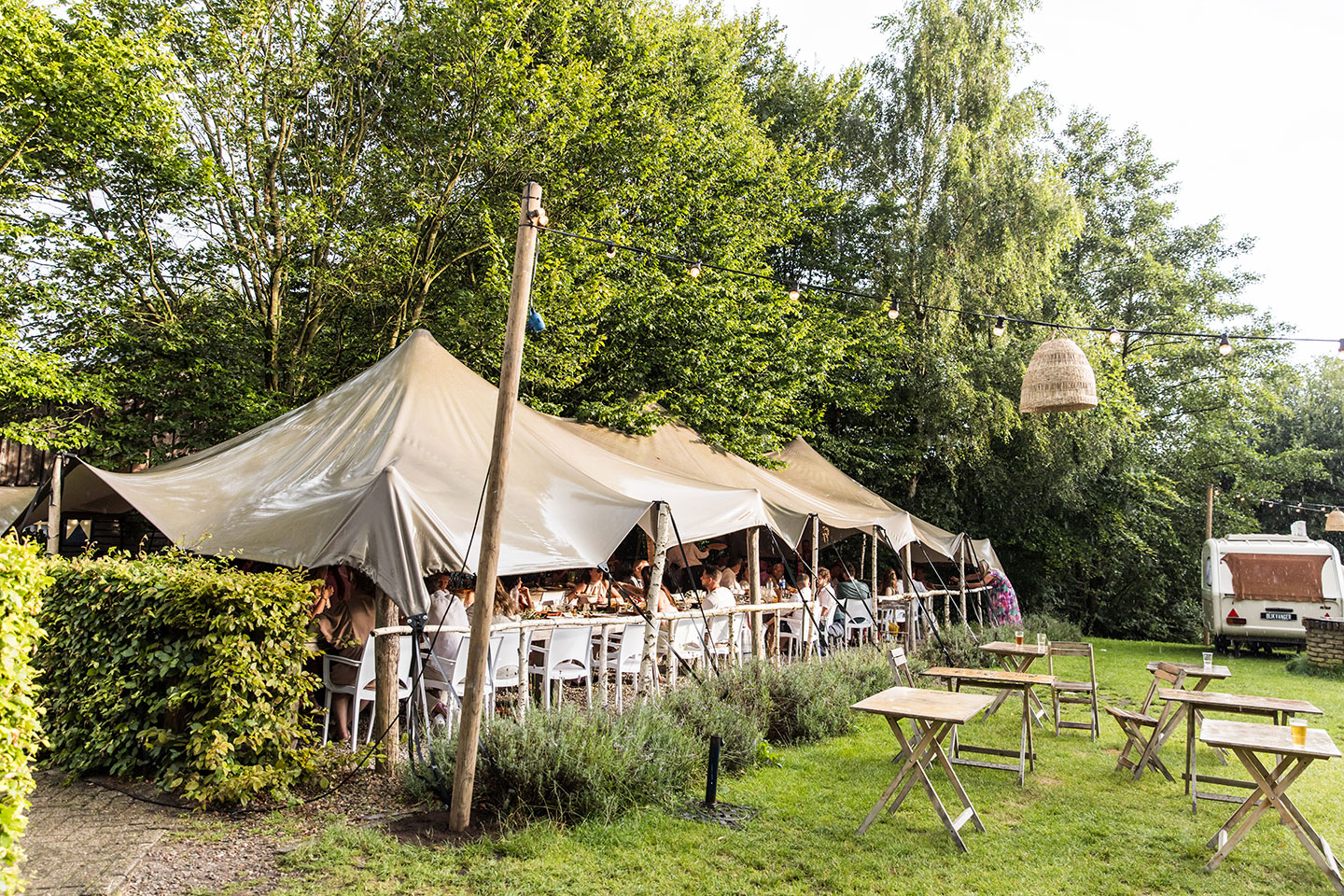 Safari stretch tenten bij de Heische Hoeve