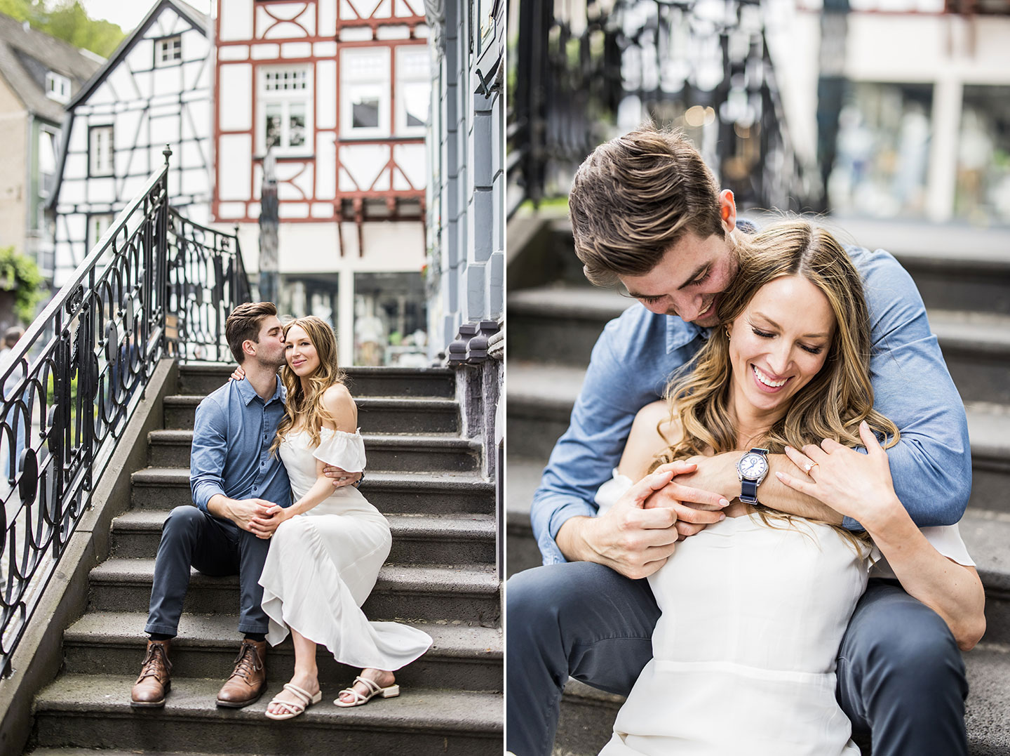 Romantic engagement shoot in Monschau, Germany